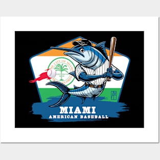 USA - American BASEBALL - Miami - Baseball mascot - Miami baseball Posters and Art